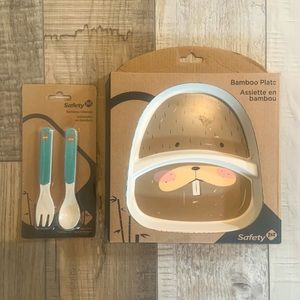 Safety 1st bamboo plate and utensils for babies!